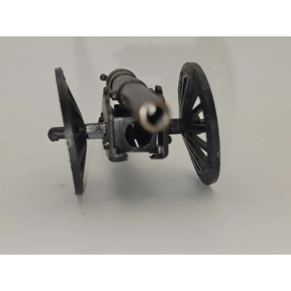 Vintage ‎ Civil War Cannon Miniature Cast Iron plastic wheels / pencil sharpener